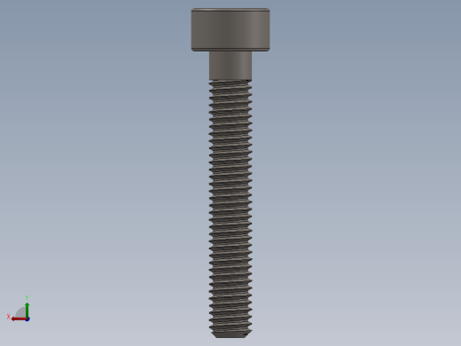Screw_DIN_912_M3x20_A2.SLDPRT公制内六角螺钉后视缩略图