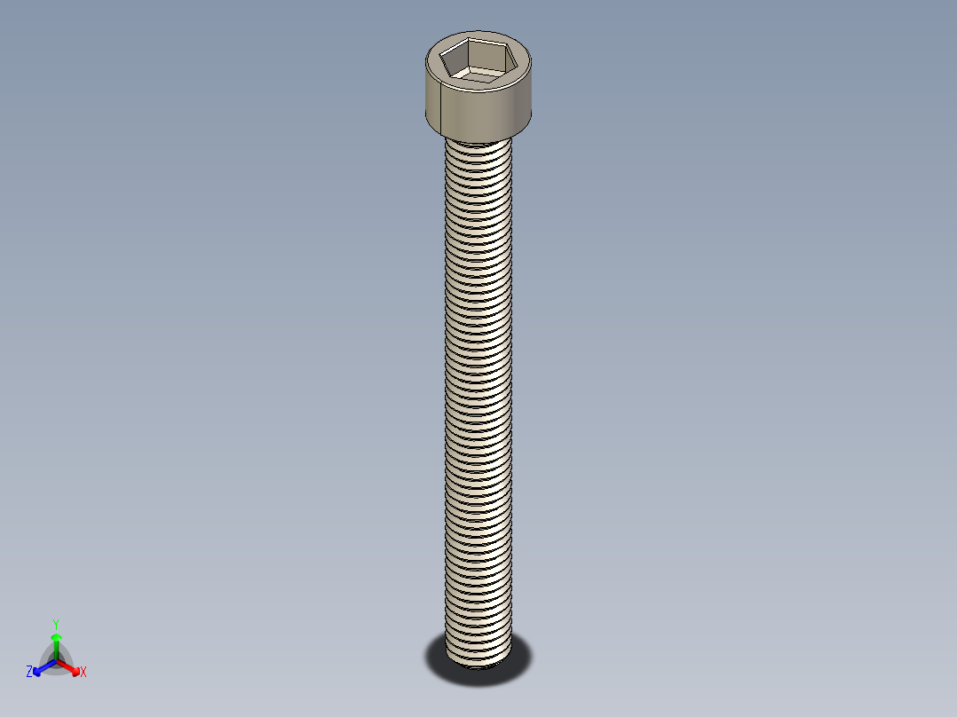 Screw_DIN_912_M10x100F_A2.STEP公制内六角螺钉主视图