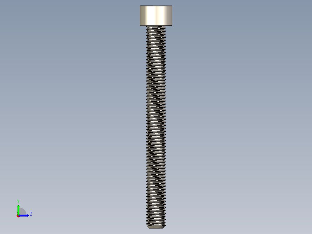 Screw_DIN_912_M10x100F_A2.STEP公制内六角螺钉左视图