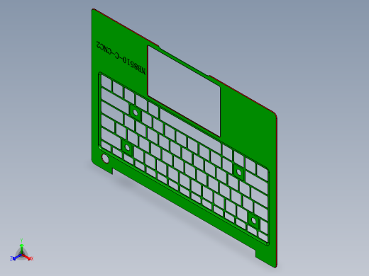 轻薄款笔记本C壳铣倒角程序模型