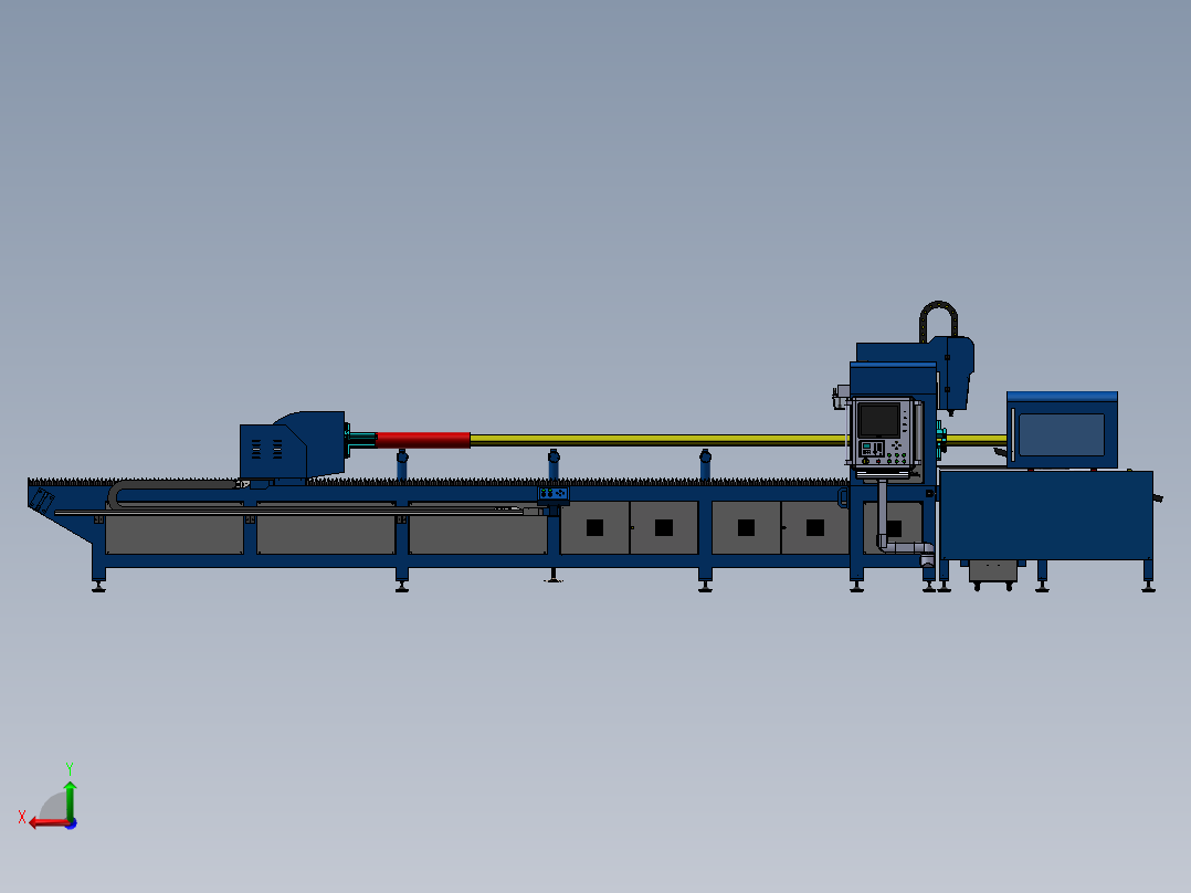 激光自动切管机3ds后视图