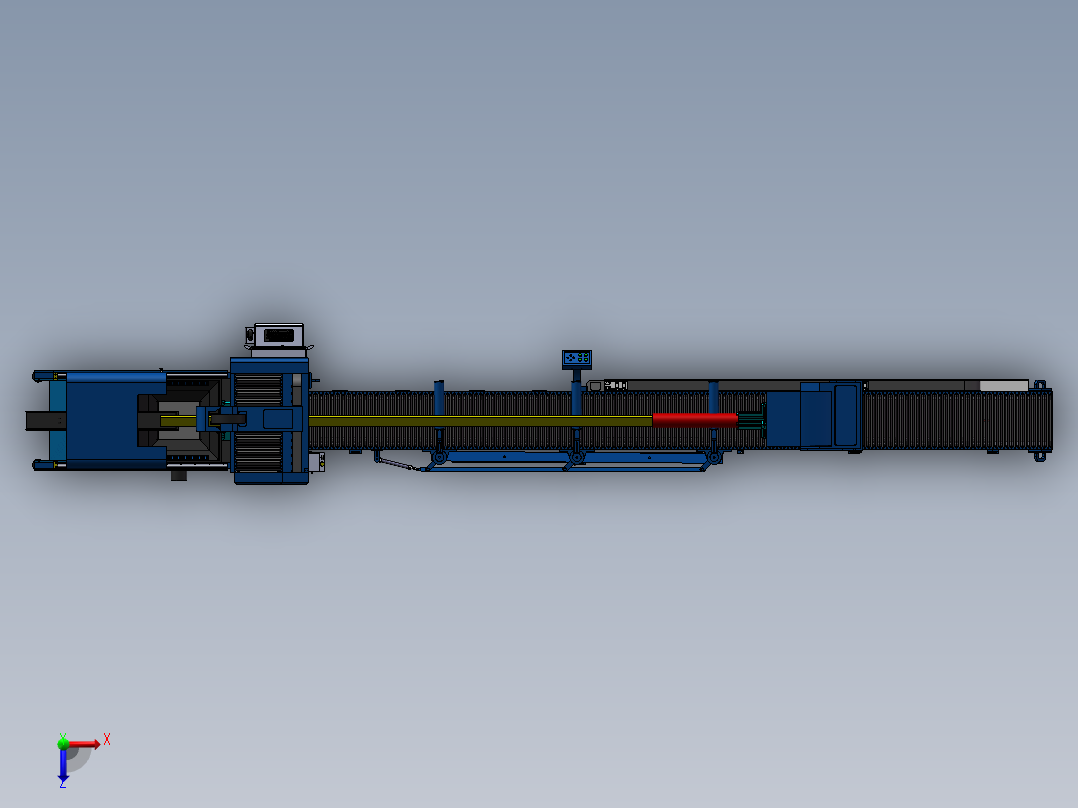 激光自动切管机3ds俯视图