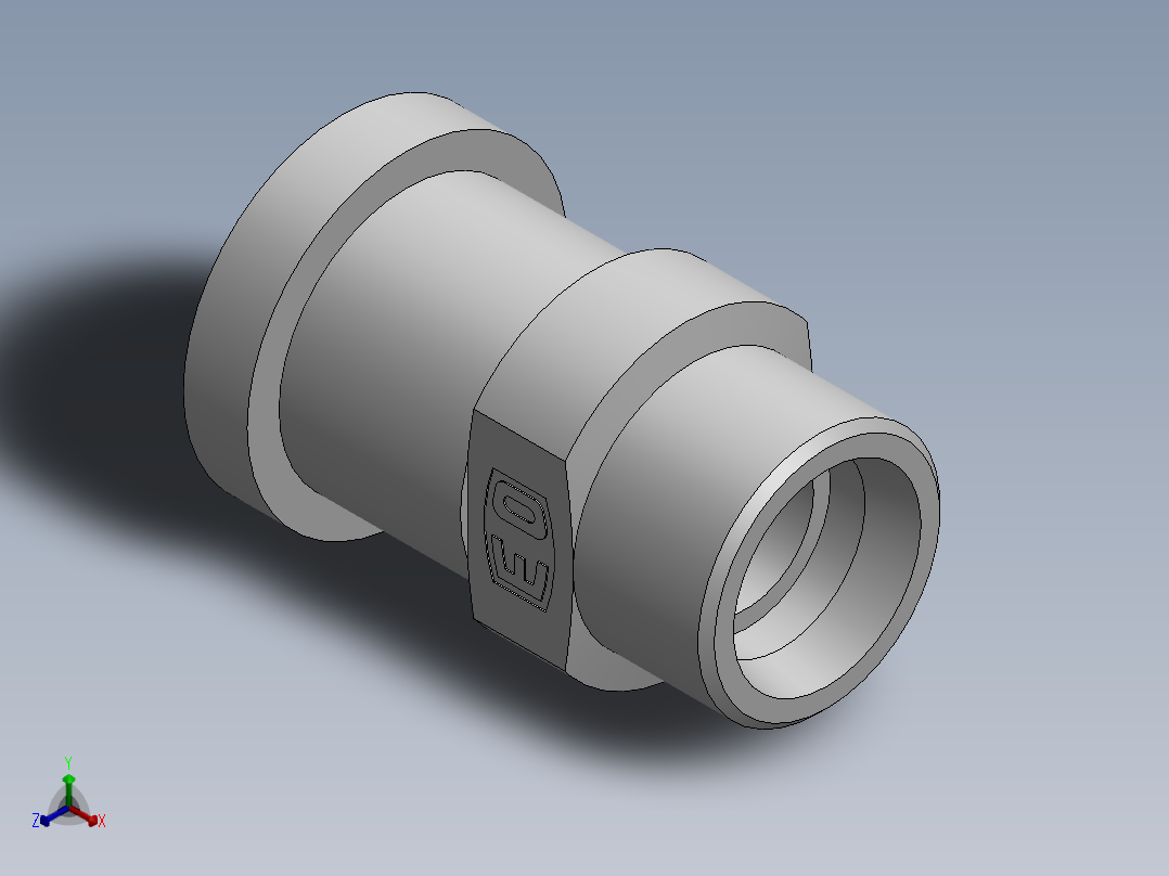法兰接头、1DCF-36-16正等轴测图