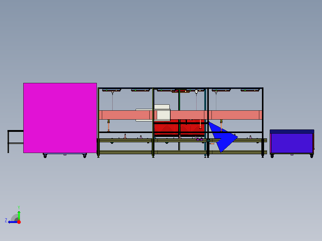 扶手全自动组装线右视图