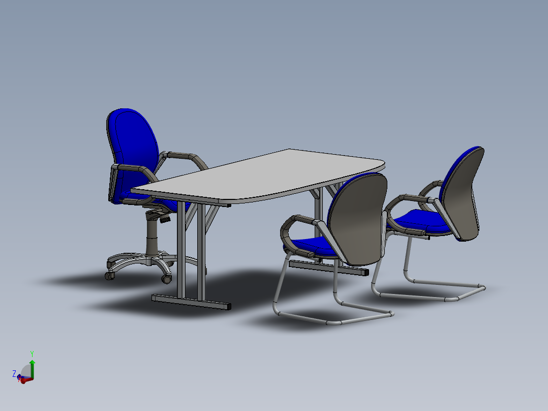 电脑桌(58)主视图
