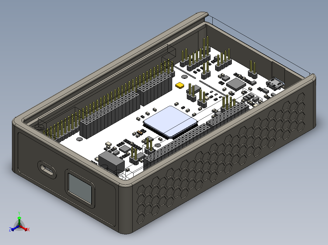 电路板、主板(115)正等轴测图