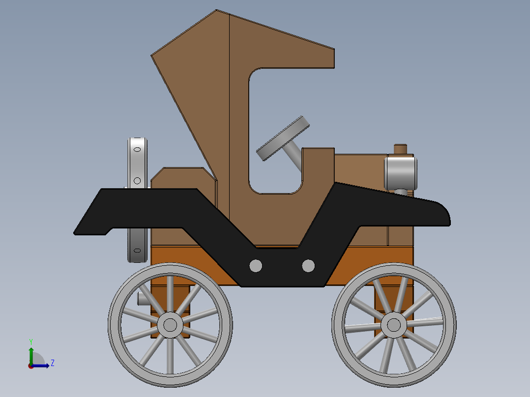 T 型汽车左视图