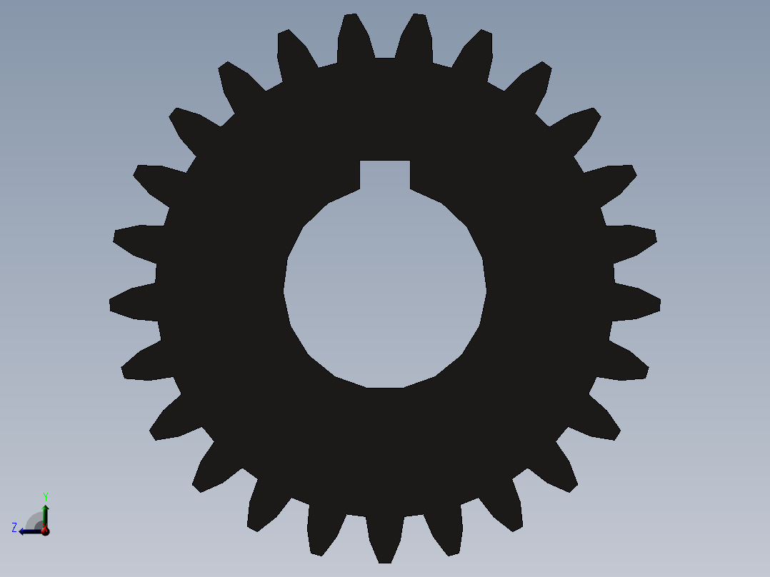 新四级传动从动齿轮前视图