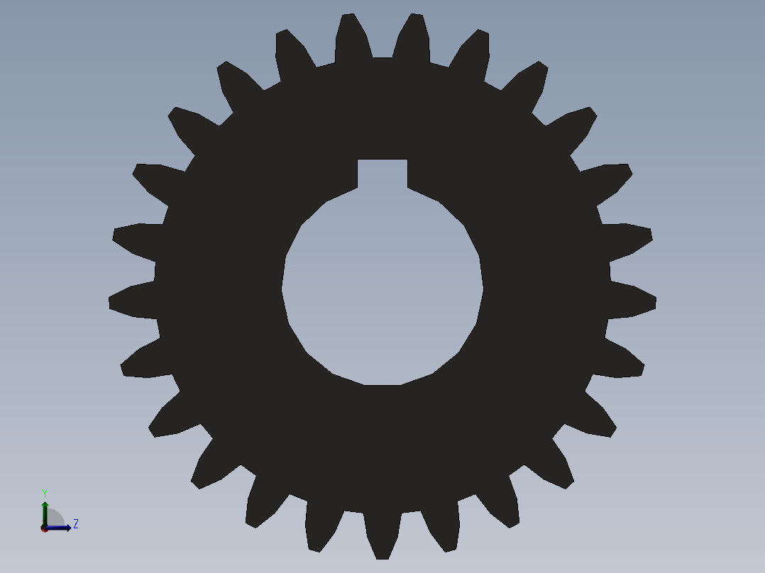 新四级传动从动齿轮后视图