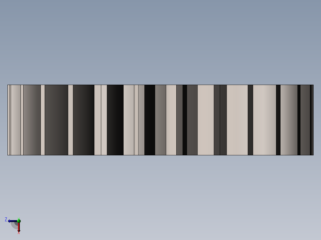 新四级传动从动齿轮俯视图