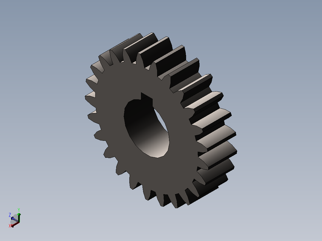 新四级传动从动齿轮正等轴测图