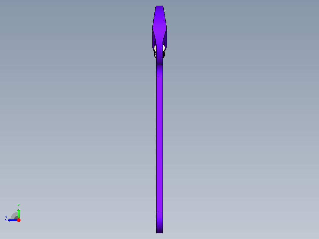 活动扳手右视图