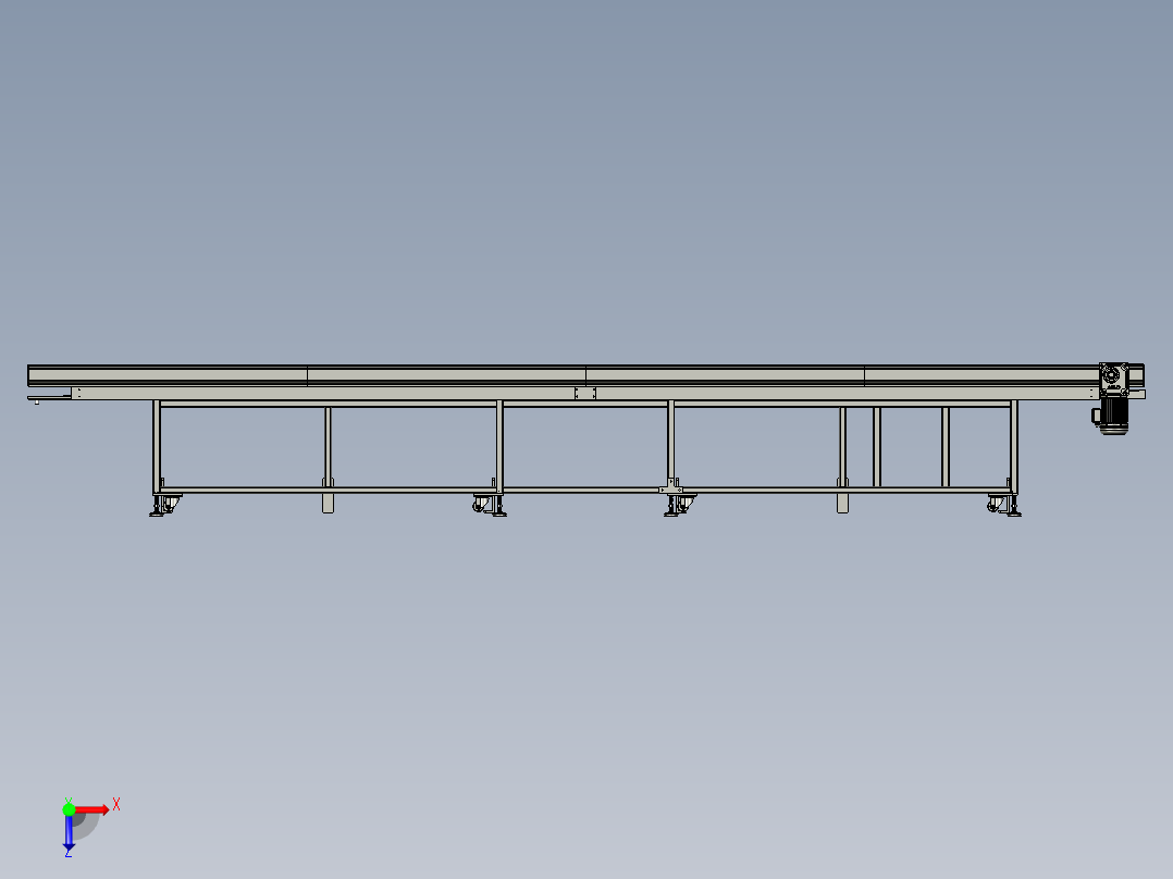 电芯托盘上料回流滚筒线俯视图