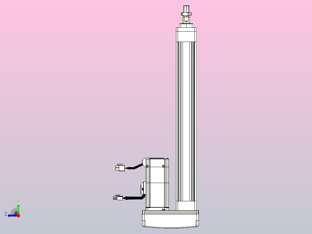 轻载电动缸TPA-ESR40-1210C-L300-MR-FA-W-P40-C3右视图
