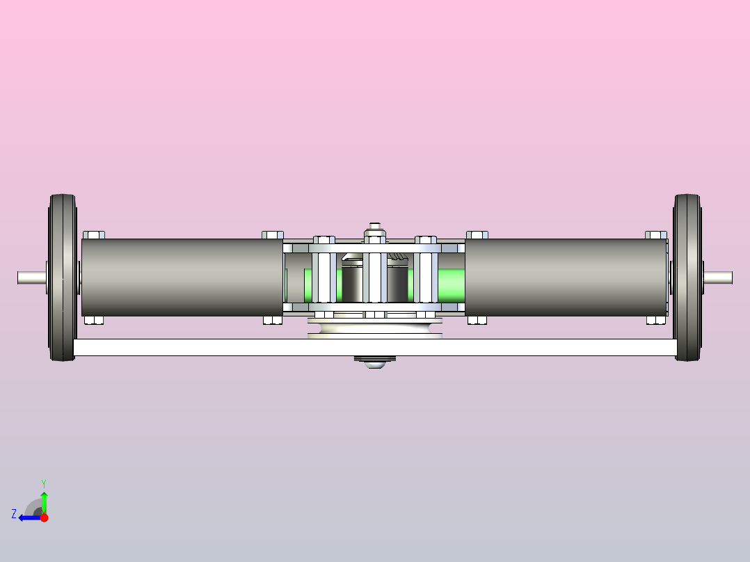 小型智能扫地机器人机构3D图纸右视图