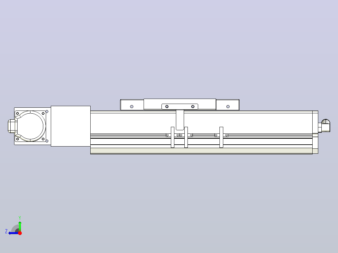 MCB17无尘皮带滑台[MCB17-L40-100-L-P40-C3]右视图