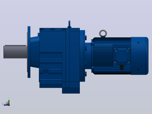 RF147法兰轴伸式安装斜齿轮减速机RF147-Y4-8P-112M-M1-0°-Φ450右视缩略图
