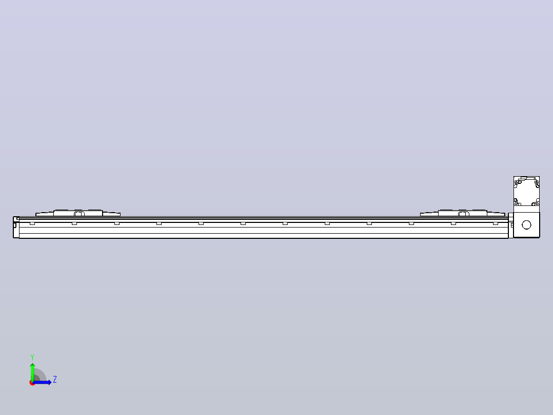 皮带直线轴双滑块型TPA-GCBS-120-P70-L350-RU-M20-N3左视图