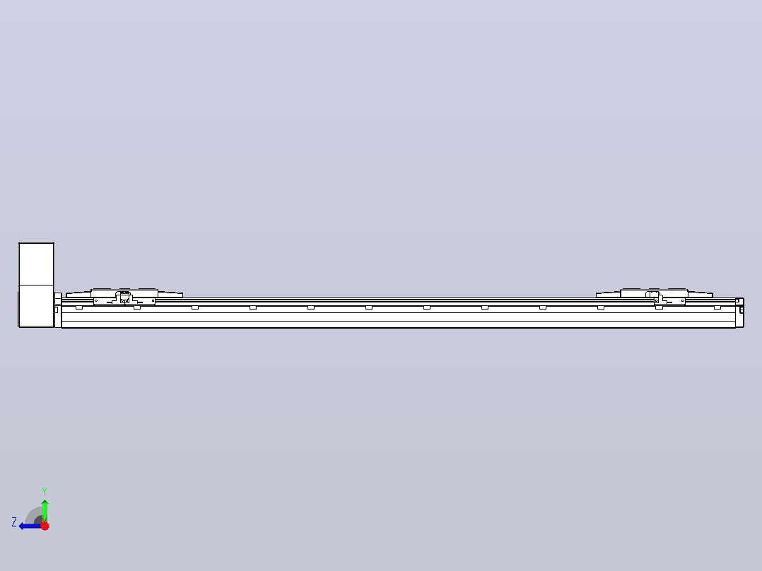 皮带直线轴双滑块型TPA-GCBS-120-P70-L350-RU-M20-N3右视图