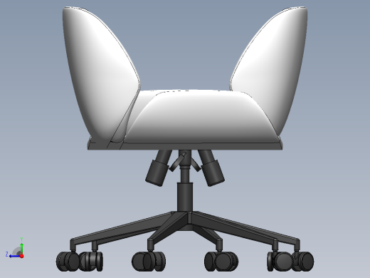包覆款办公工学椅3D数模图纸 Solidworks设计右视缩略图
