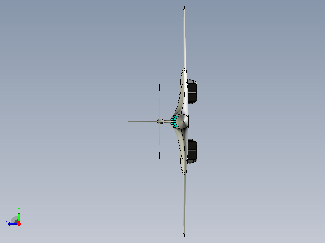 Tu-160逆火战略轰炸机CATIA V5 r21参数化模型右视图