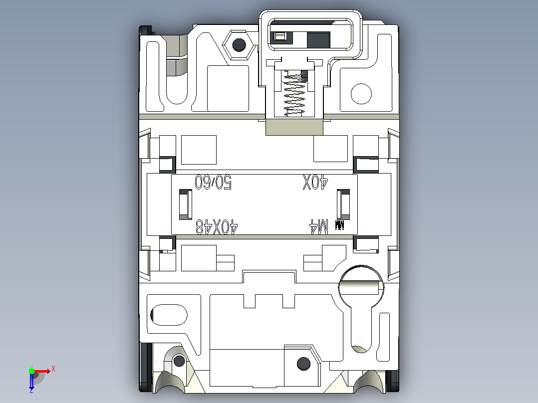 CJX2-25交流接触器三维模型220204俯视图