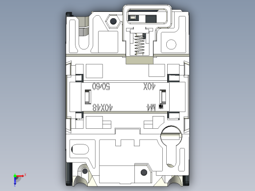 CJX2-25交流接触器三维模型220204俯视缩略图