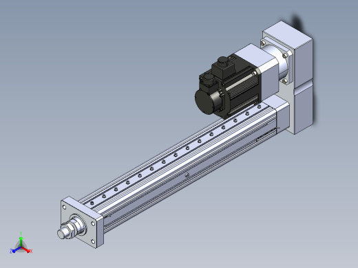 MTA80-600-P10-FF-P-K□-P1500（2000）W-S3 MTA80电动缸 最大负载35KN 额定负载30KN 1500(2000)W电机间接安装 配减速机正等轴测缩略图