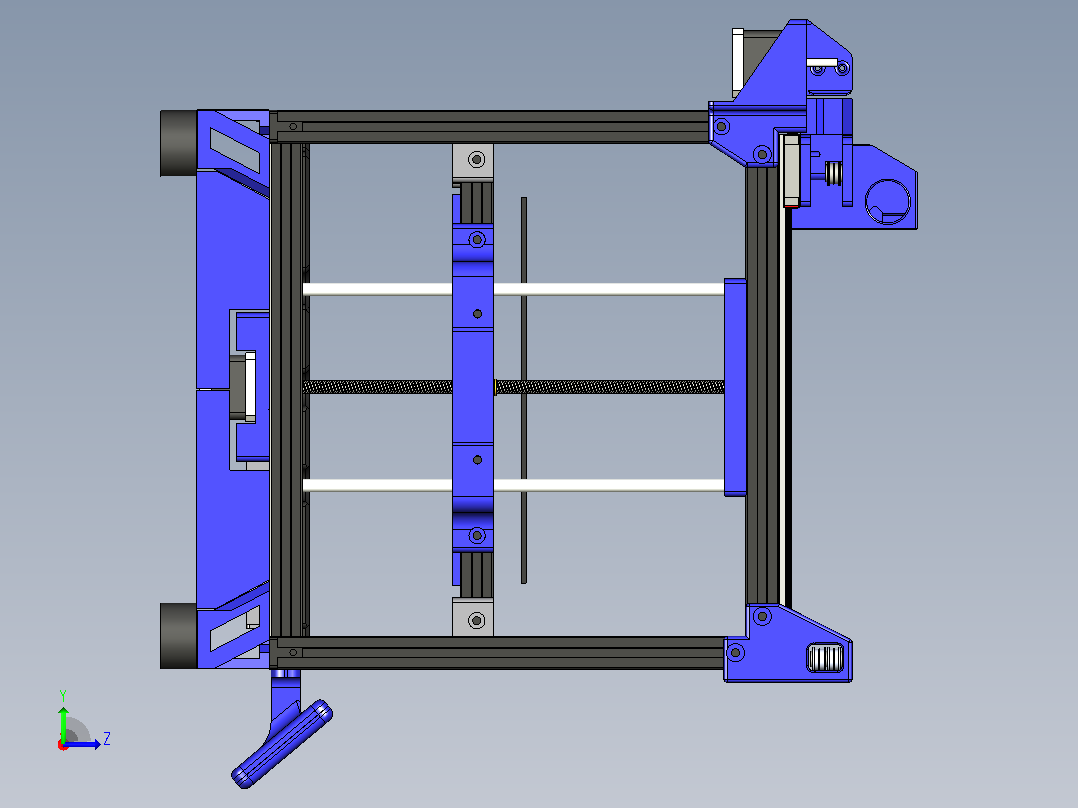 3D打印机设计左视图