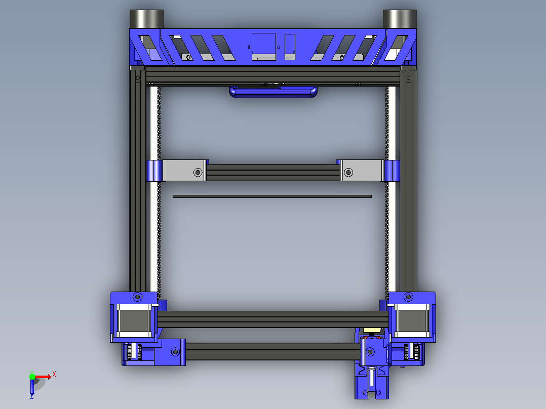 3D打印机设计俯视图