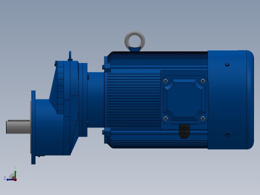 RXF107法兰轴伸式安装斜齿轮减速机RX107-Y37-4P-225S-M1-0°-Φ350右视缩略图