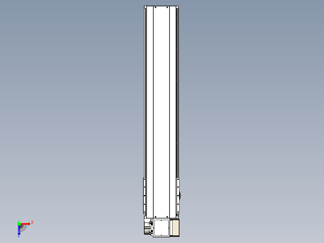 皮带直线轴半封闭可选导轨TPA-HNB-220D-176-L950-RP-C-P1K-N3俯视图