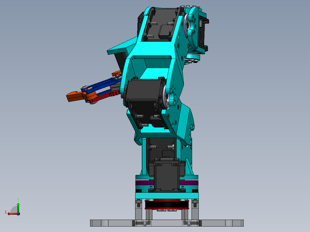 servo-robot-arm-2 SW后视图