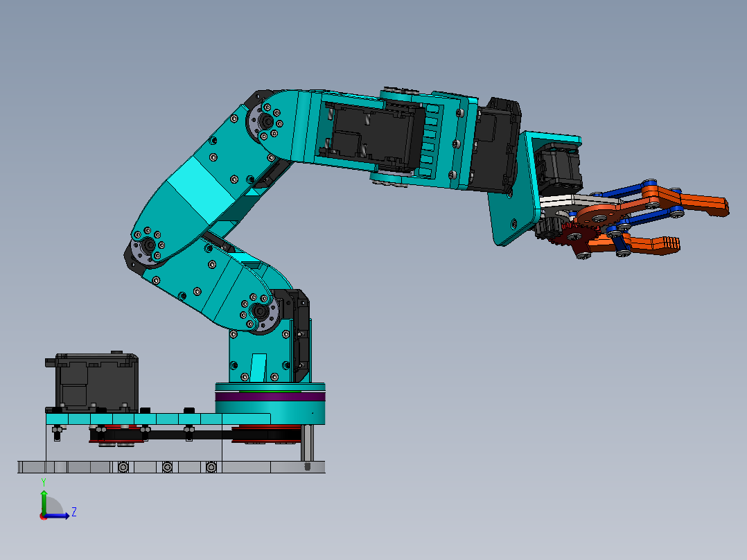 servo-robot-arm-2 SW左视图