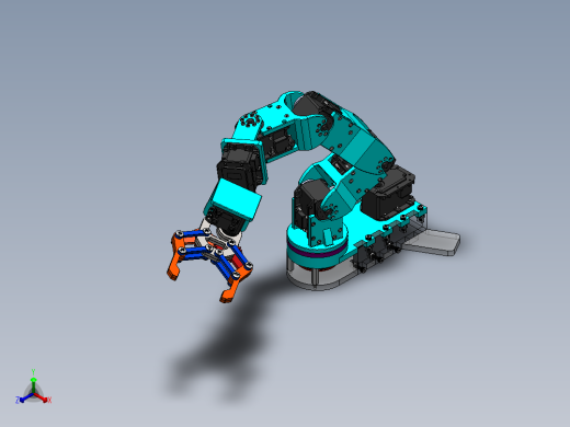 servo-robot-arm-2 SW正等轴测缩略图