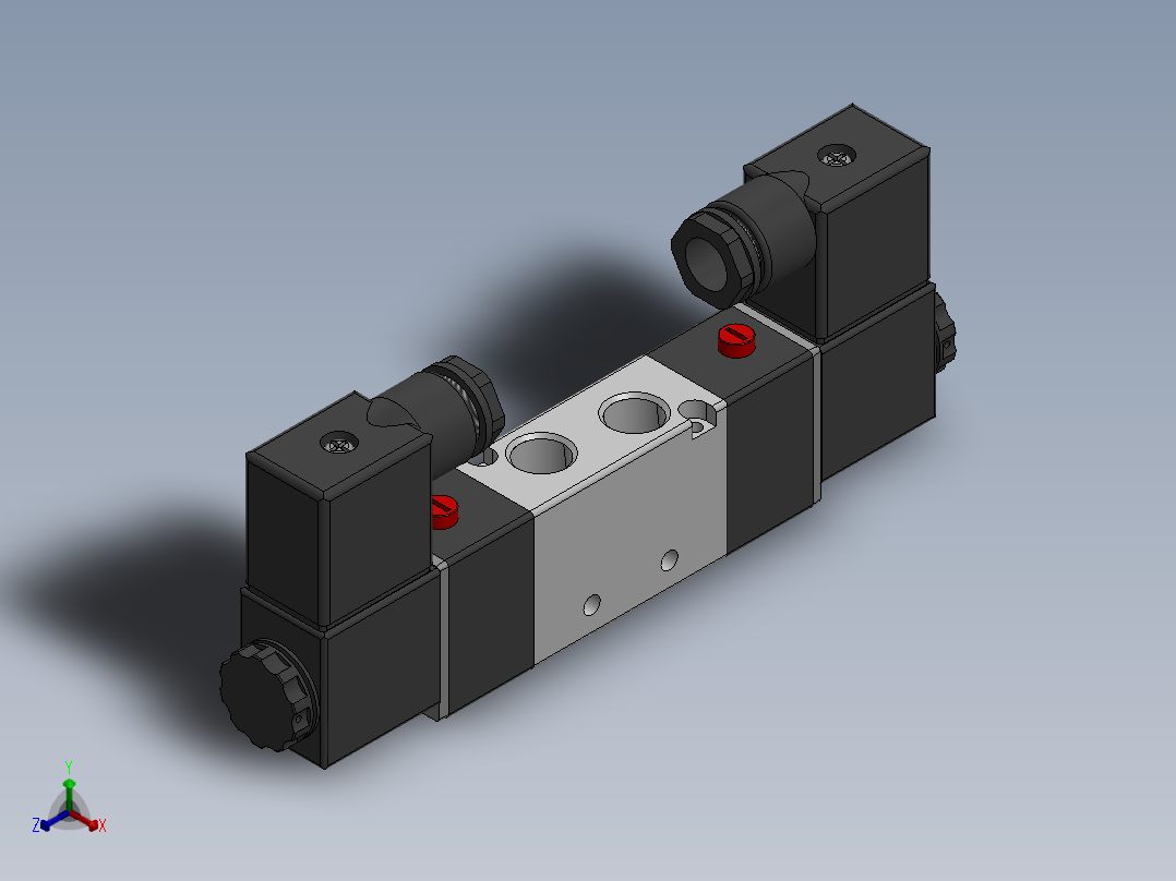 各种 电磁阀，油缸，气缸，汇流板 solidworks模型
