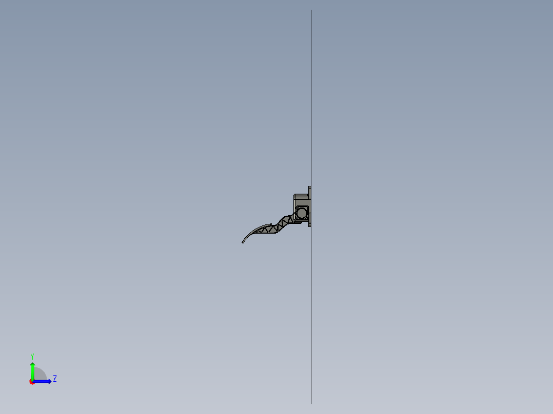 汽车油门踏板3D模型左视图
