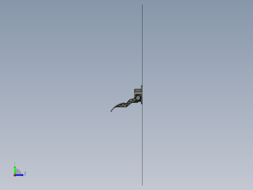 汽车油门踏板3D模型左视缩略图