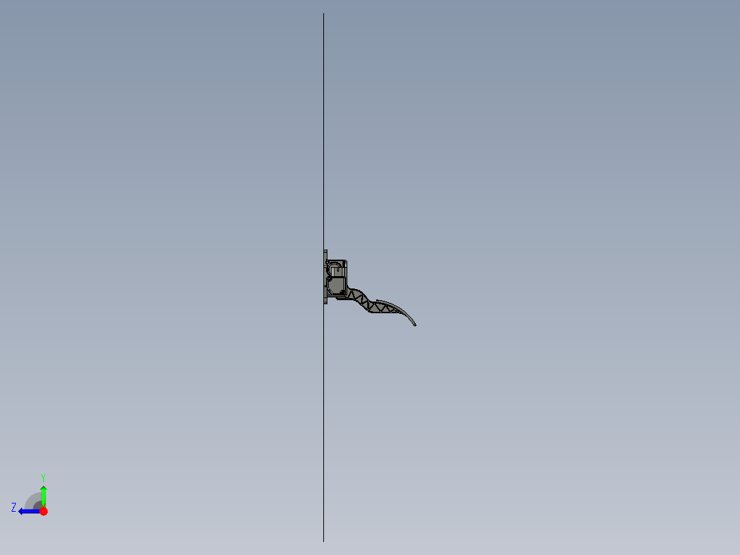 汽车油门踏板3D模型右视图