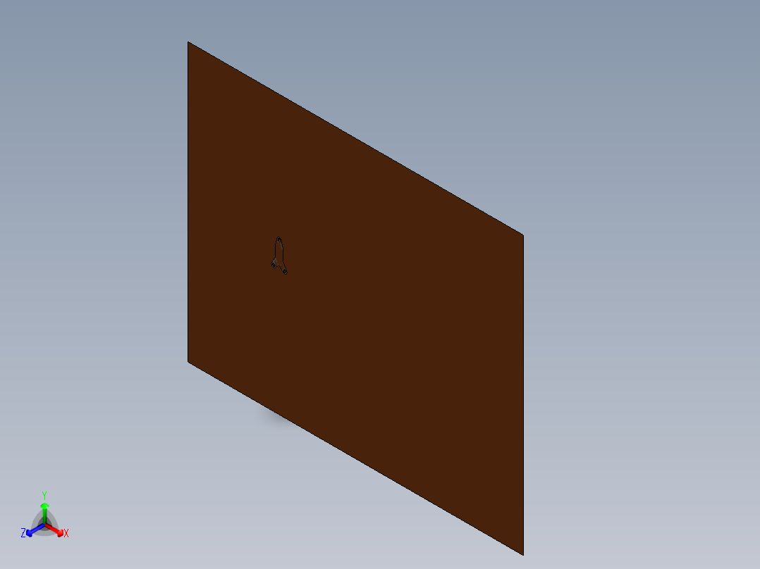 汽车油门踏板3D模型正等轴测图