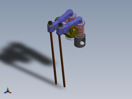 solidworks 气缸提升阀正等轴测缩略图