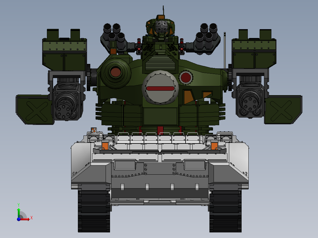 ZDH-MX-001 主战坦克模型前视图