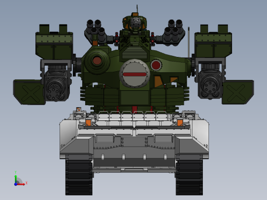 ZDH-MX-001 主战坦克模型前视缩略图