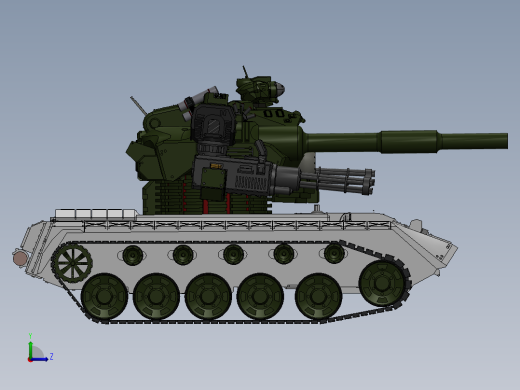 ZDH-MX-001 主战坦克模型左视缩略图