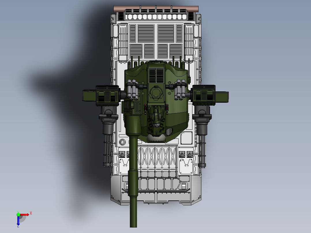 ZDH-MX-001 主战坦克模型俯视图