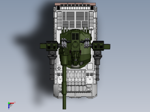 ZDH-MX-001 主战坦克模型俯视缩略图