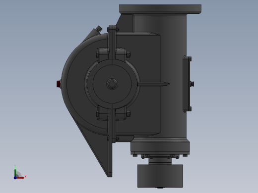 设计的蜗轮蜗杆减速箱三维建模图纸 IGS格式前视缩略图