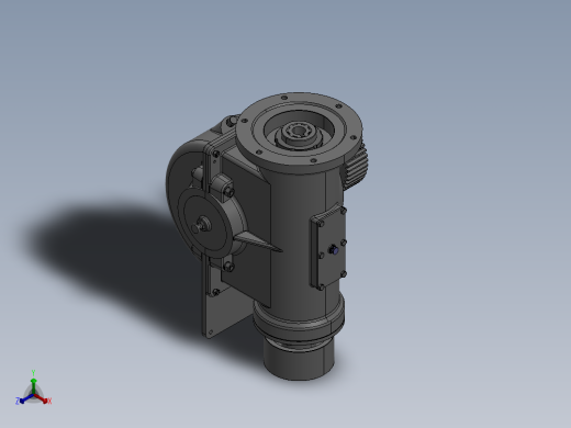 设计的蜗轮蜗杆减速箱三维建模图纸 IGS格式正等轴测缩略图