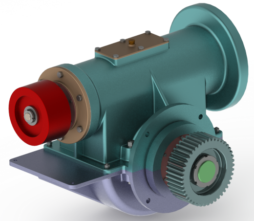 设计的蜗轮蜗杆减速箱三维建模图纸 IGS格式缩略图