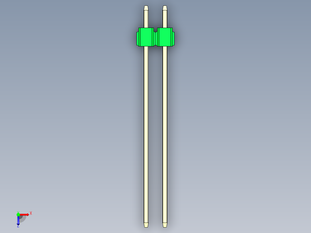 彩色公头100mil（2.54mm）系列-DS1021_green_3x02p_100mil_Type43_rev1.0俯视图